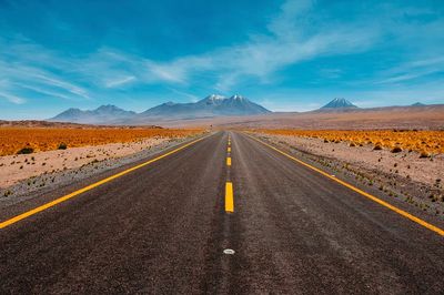 Desert Road with Mountains — Photography Print. poster print