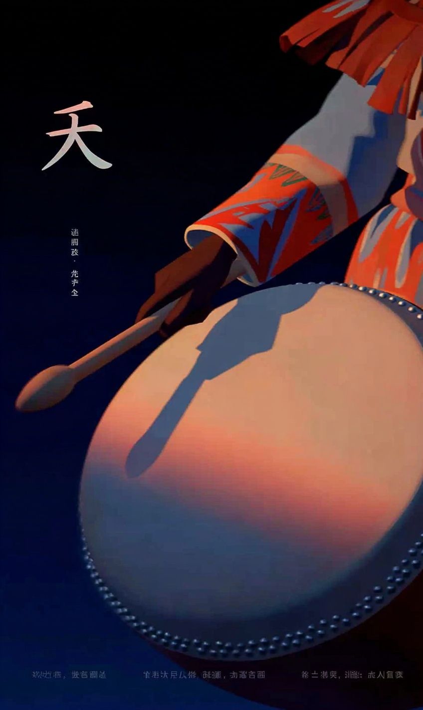 Drummer's Rhythm — Illustration Print. poster — illustration art