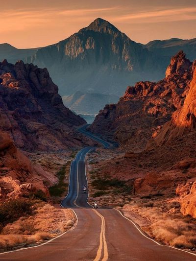 Desert Canyon Road Photography Poster. poster