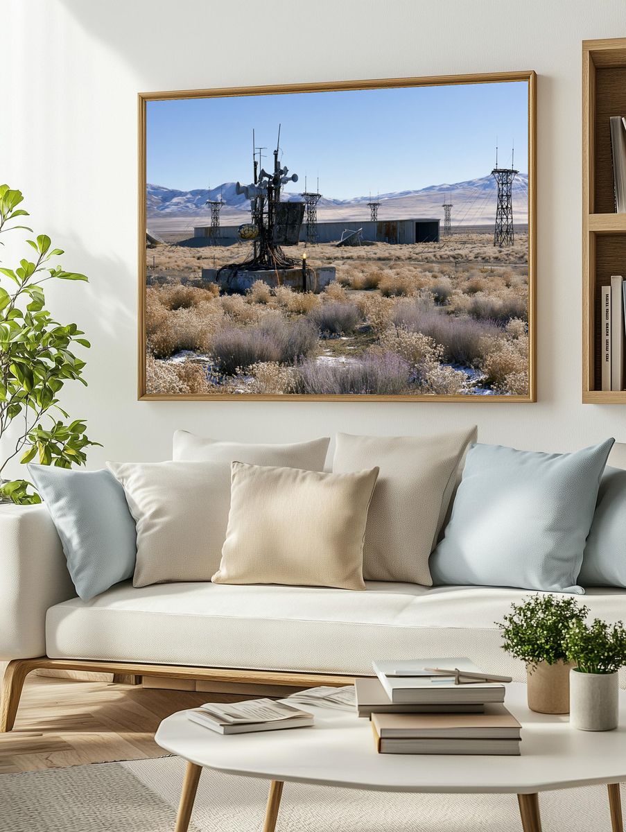 Desert Radio Station Photography Poster. — room view 2