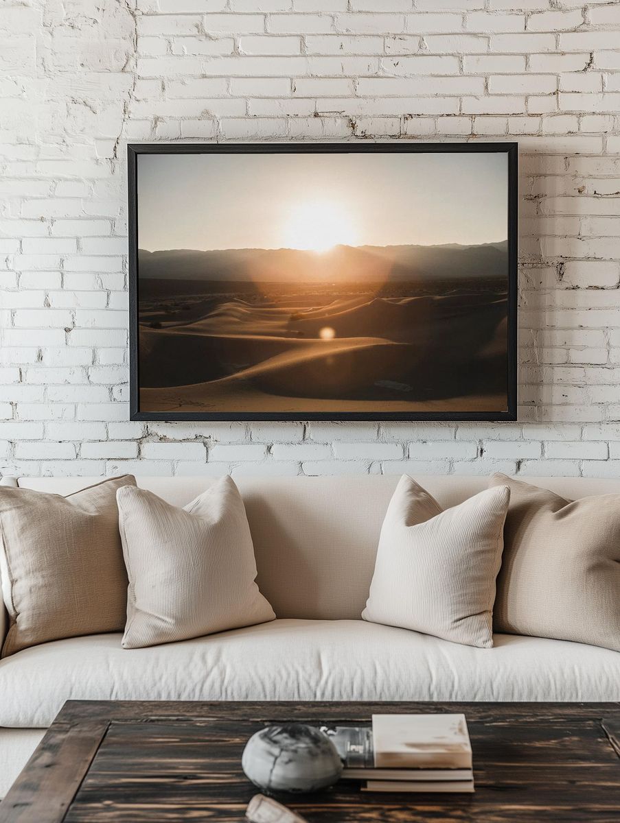 Desert Sunset Landscape Poster. — room view 1