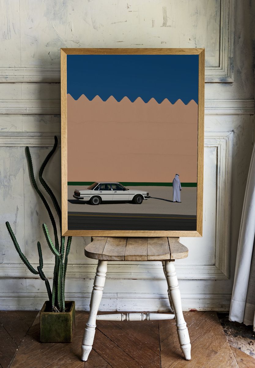 Desert Street Scene Photography Poster. — room view 1