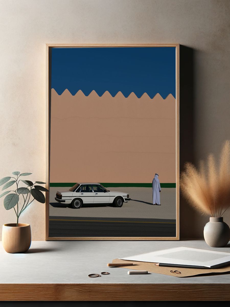 Desert Street Scene Photography Poster. — room view 2