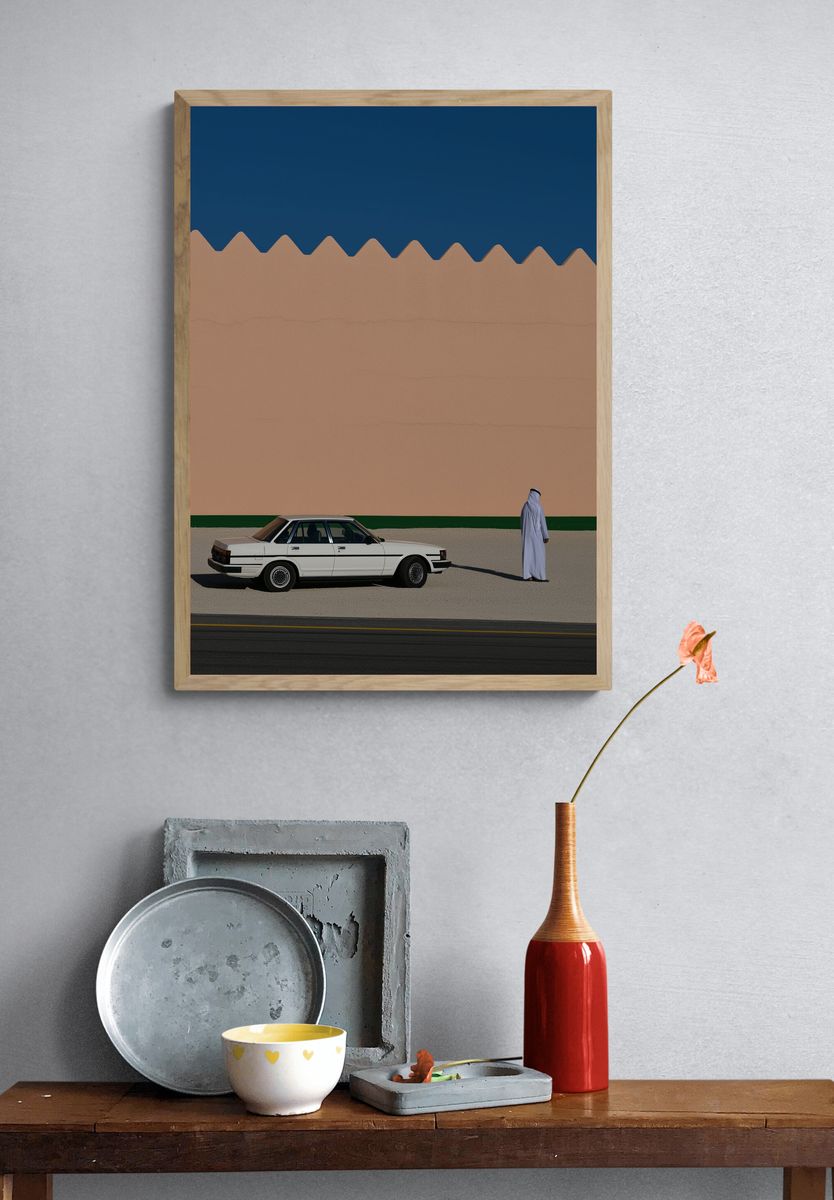 Desert Street Scene Photography Poster. — room view 3