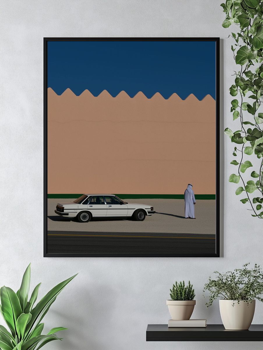 Desert Street Scene Photography Poster. — room view 4