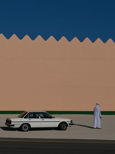 Desert Street Scene Photography Poster. poster