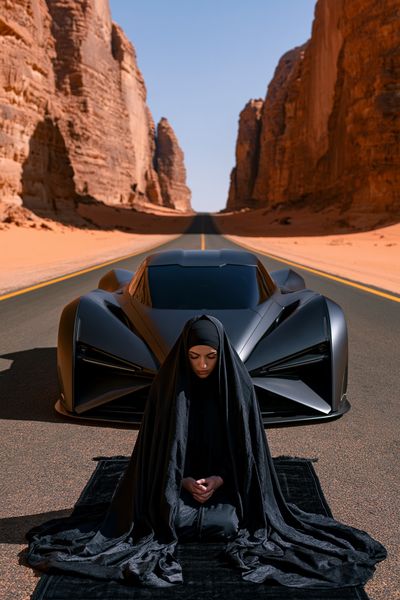 Desert Supercar Portrait Print.