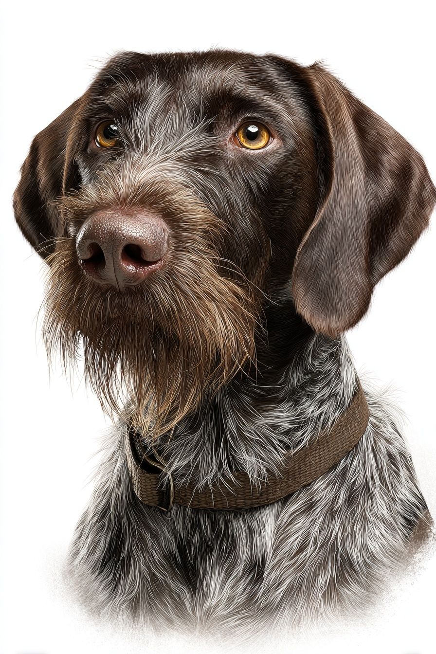 German Shorthaired Pointer Portrait Poster. poster detail