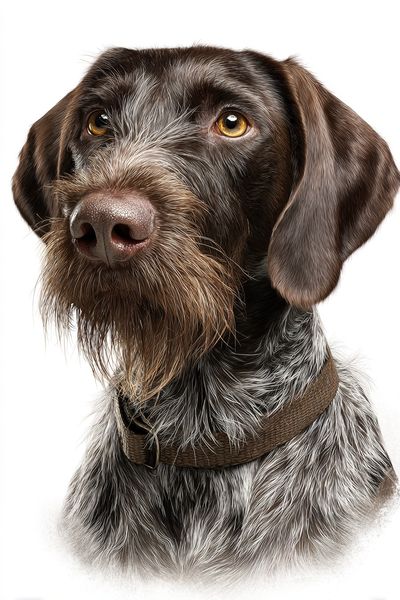 German Shorthaired Pointer Portrait Poster. poster print
