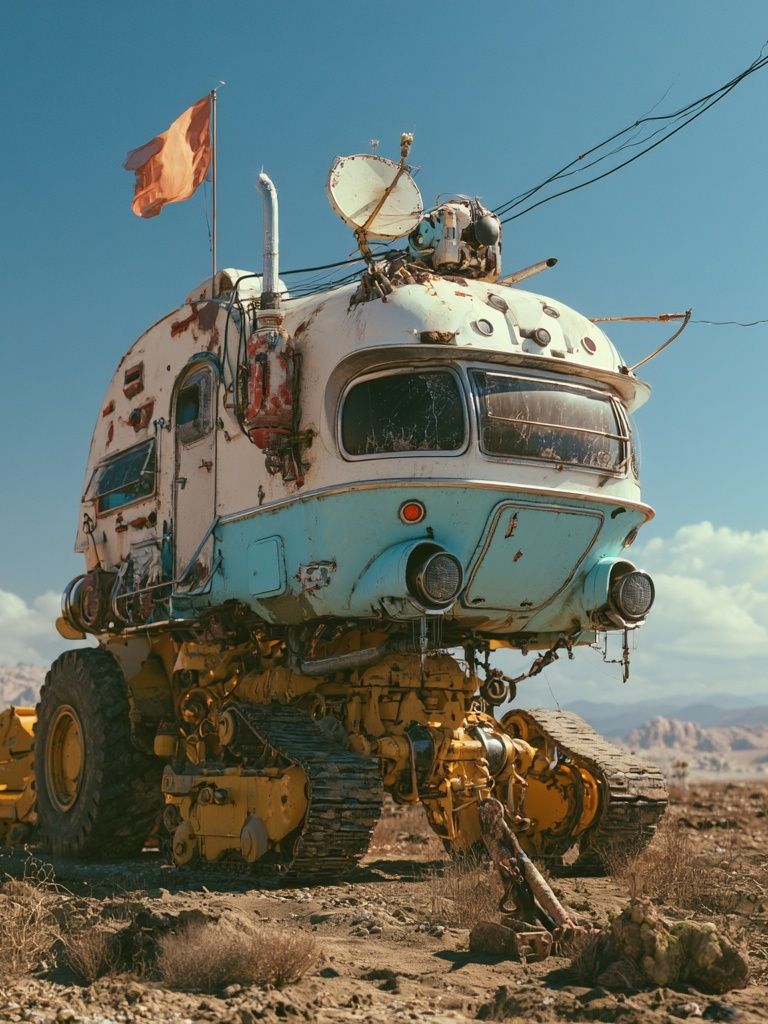 Desert Rover Surrealism Print. poster — illustration art