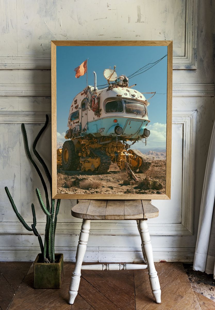 Desert Rover Surrealism Print. — room view 1