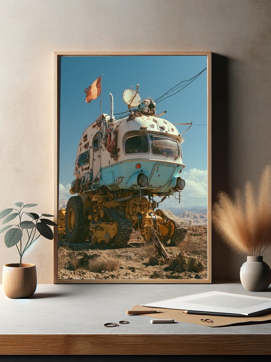 Desert Rover Surrealism Print. — room view 2