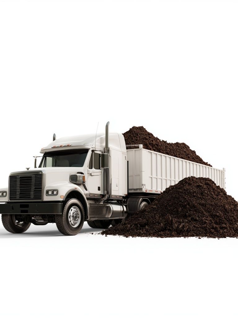 Dump Truck on White Background Poster. poster — photography art
