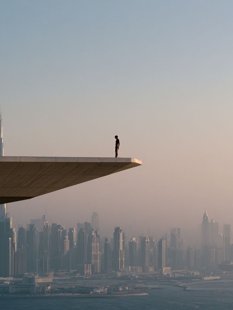 Dubai Skyline Viewpoint Photography Poster. poster — photography art