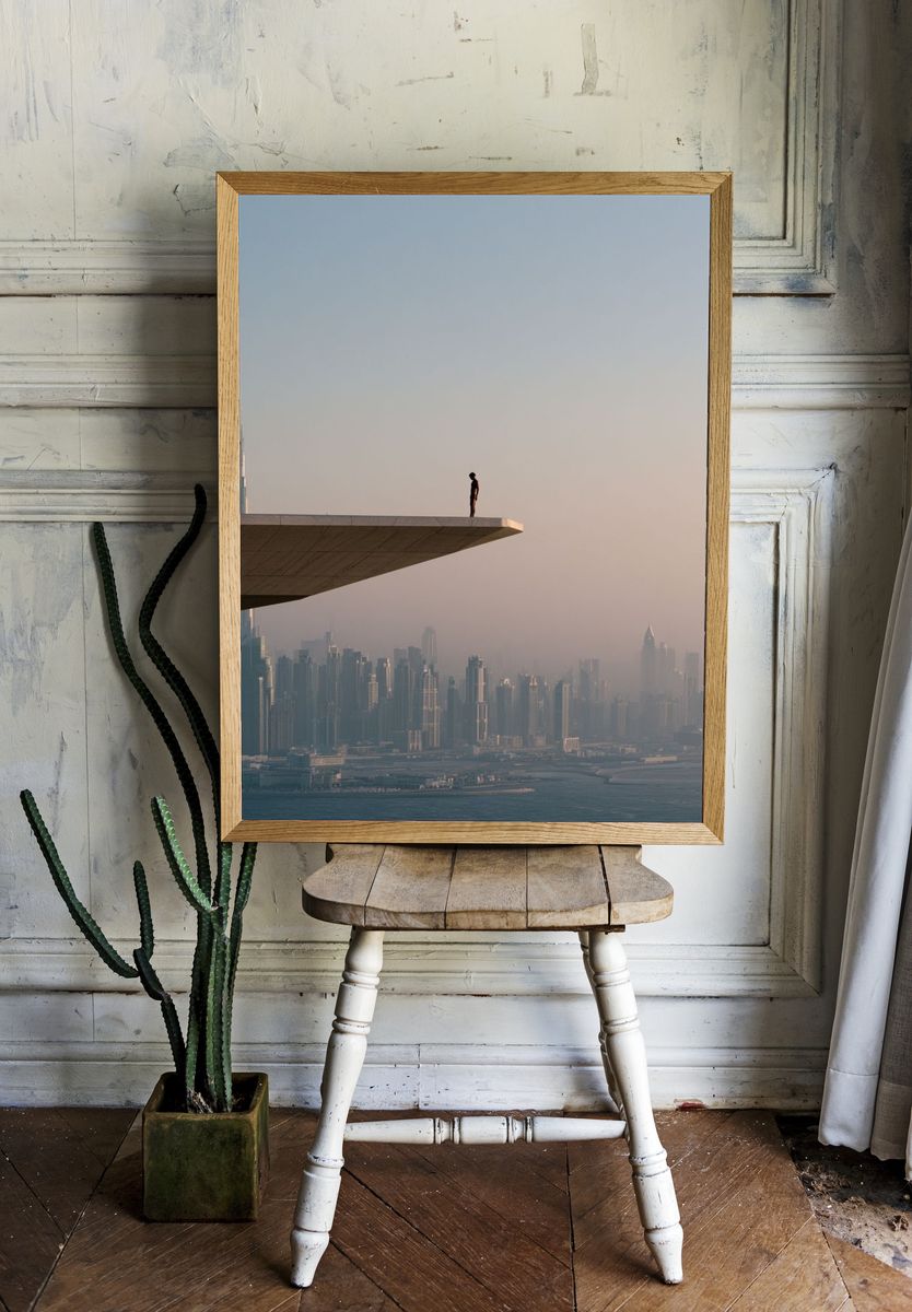 Dubai Skyline Viewpoint Photography Poster. — room view 1