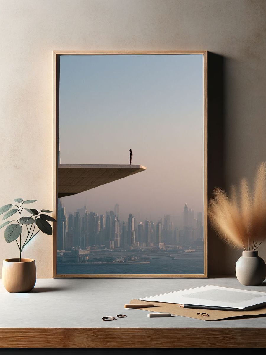 Dubai Skyline Viewpoint Photography Poster. — room view 2
