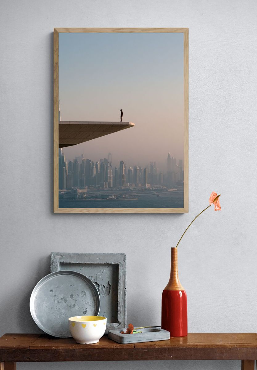 Dubai Skyline Viewpoint Photography Poster. — room view 3