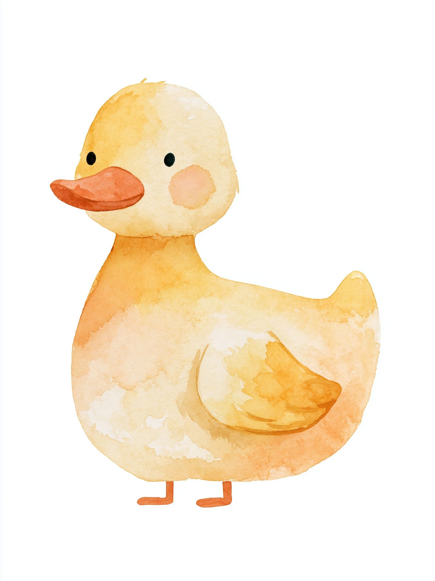 Cute Duck Watercolor Print. poster detail