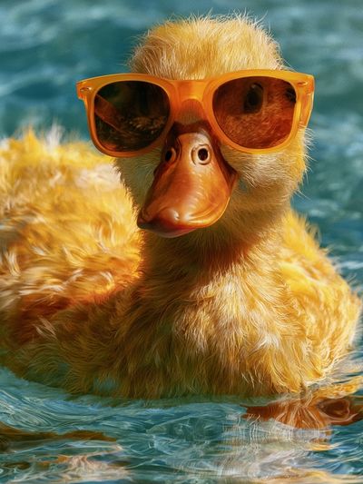 Cool Duckling in Sunglasses Poster. poster