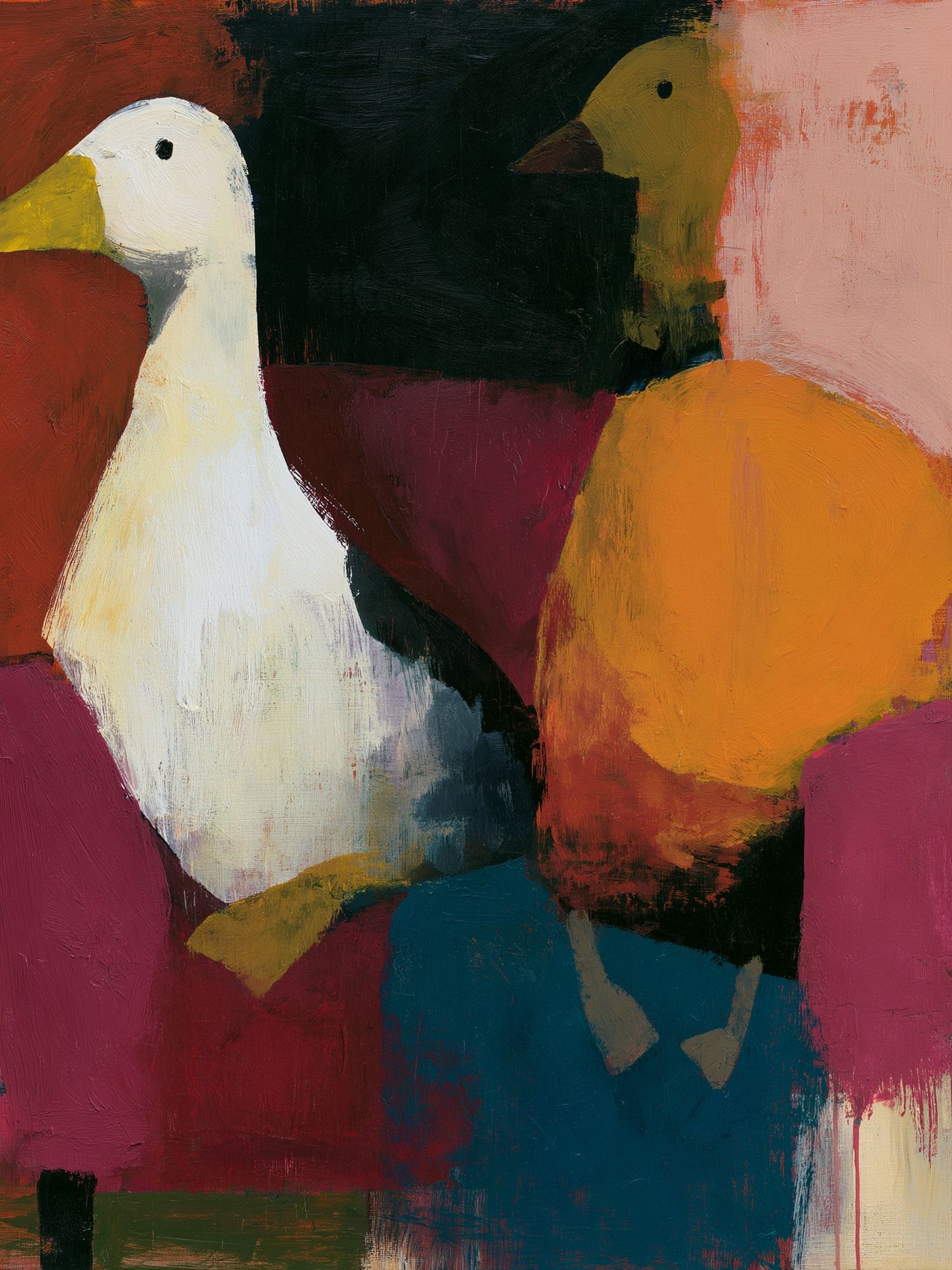 Duck Pair Abstract Poster. poster detail