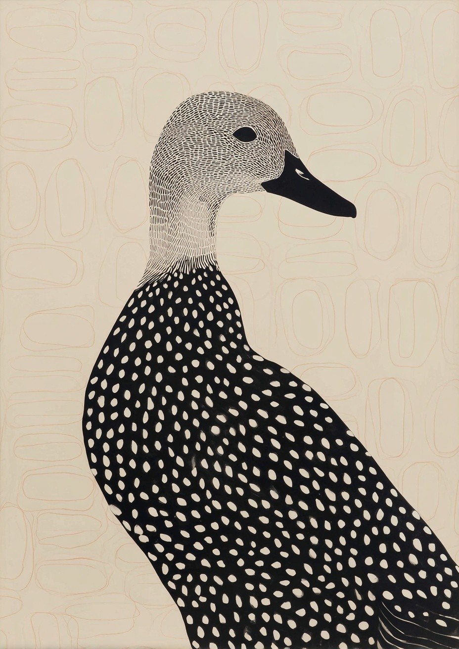 Stylized Duck — Illustration Print. poster detail