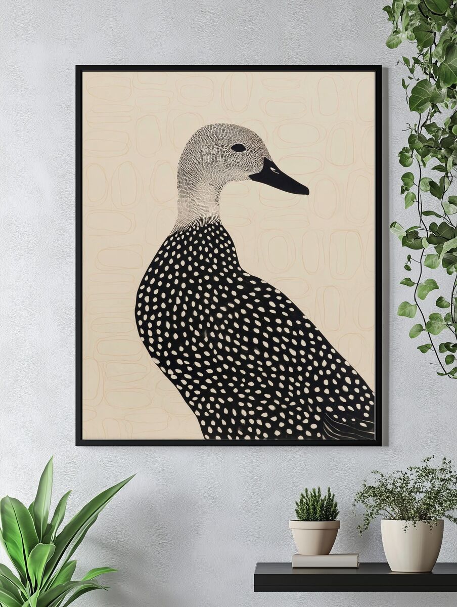 Stylized Duck — Illustration Print. — room view 4
