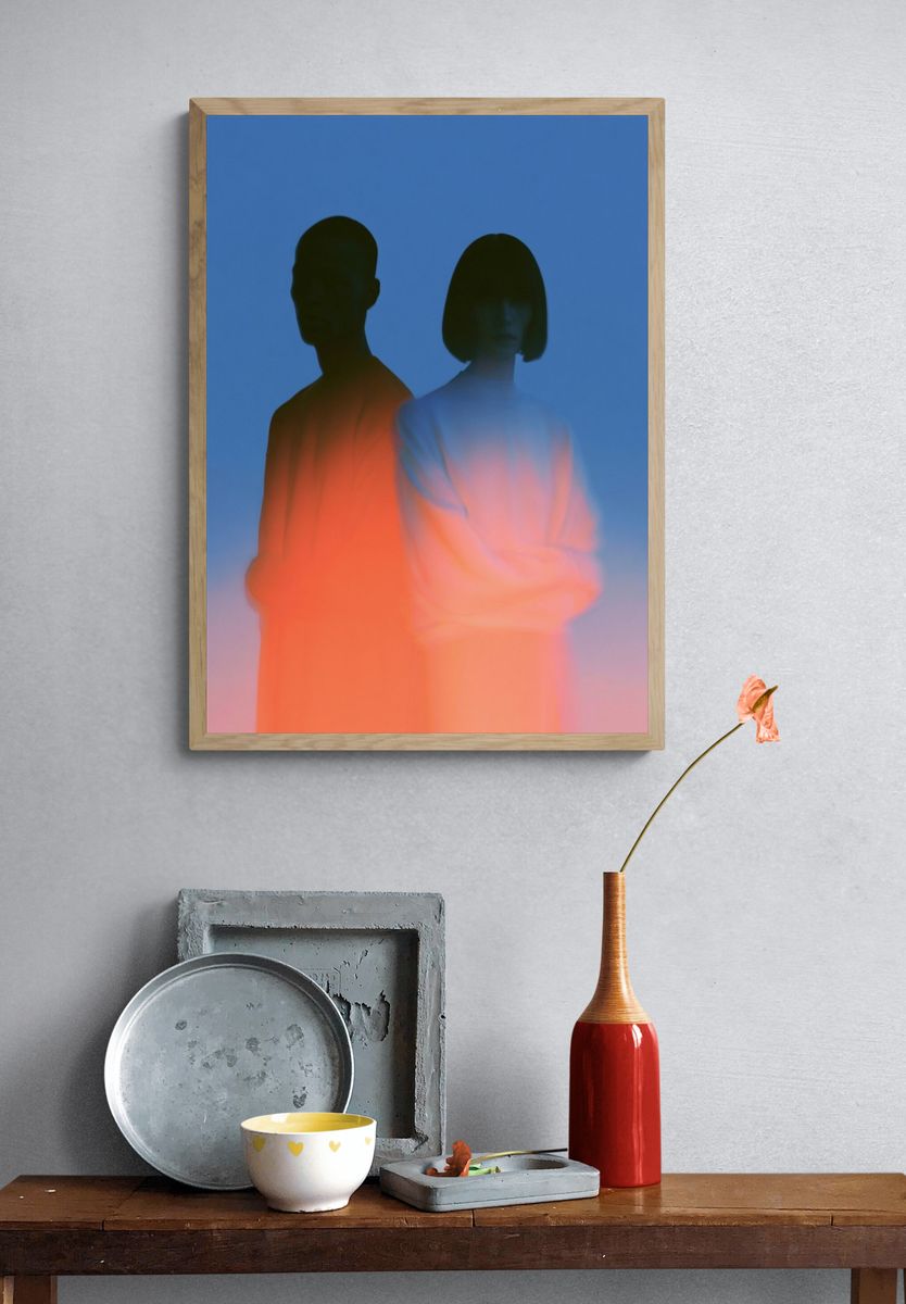 Dreamlike Dual Portrait Poster. — room view 3