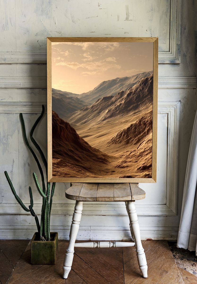 Desert Valley Landscape Poster room preview
