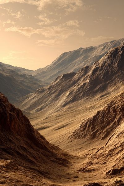 Desert Valley Landscape Poster. poster