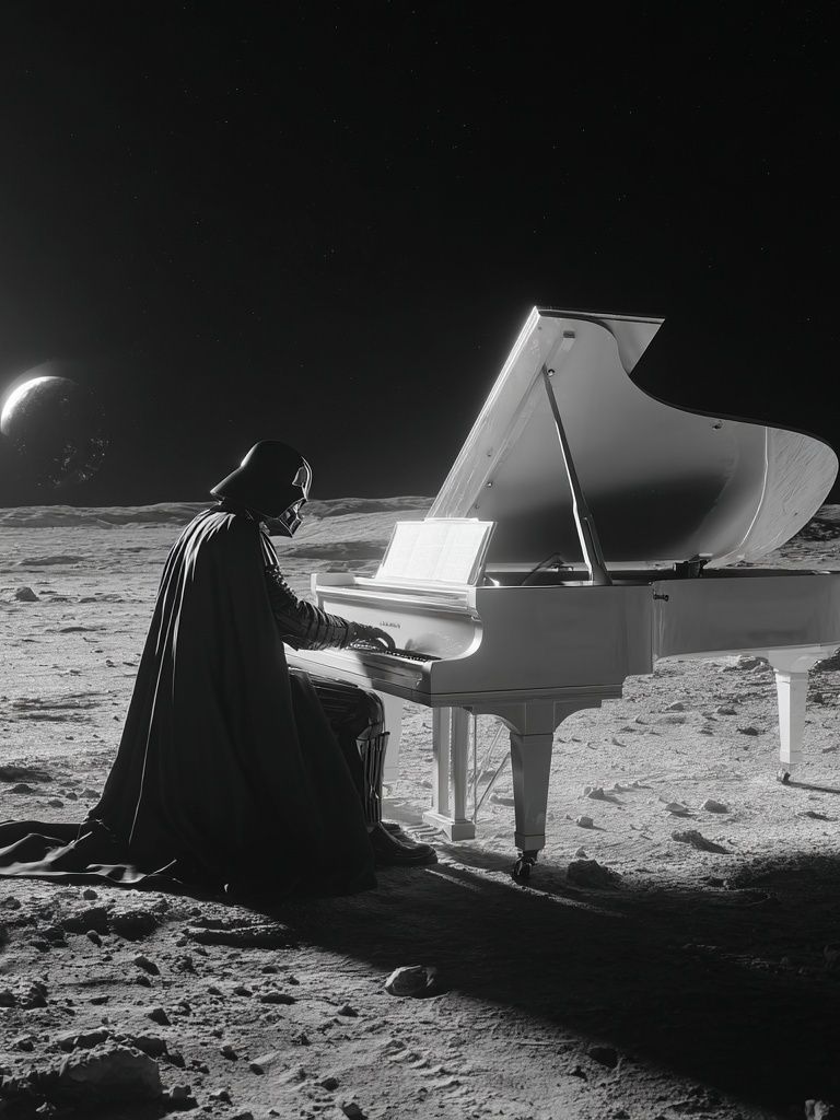 Darth Vader Playing Piano — Surreal Print. poster detail