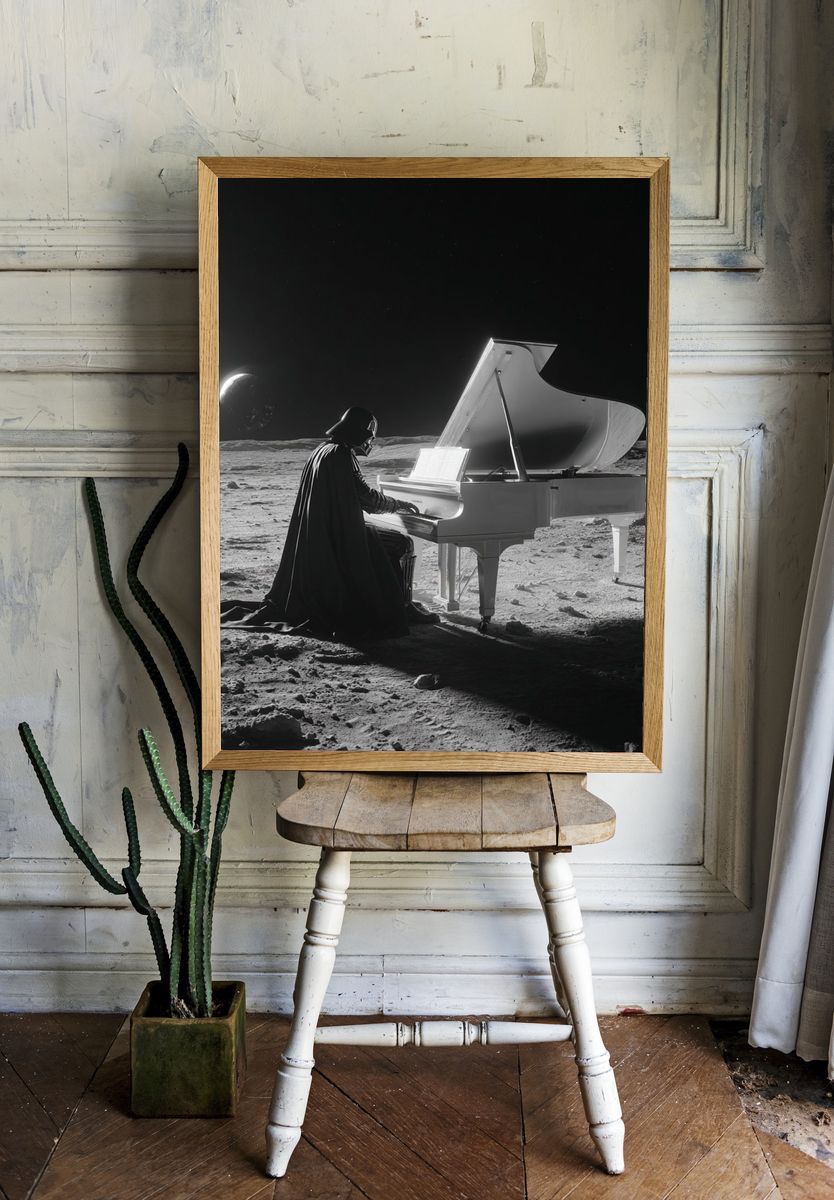 Darth Vader Playing Piano — Surreal Print room preview