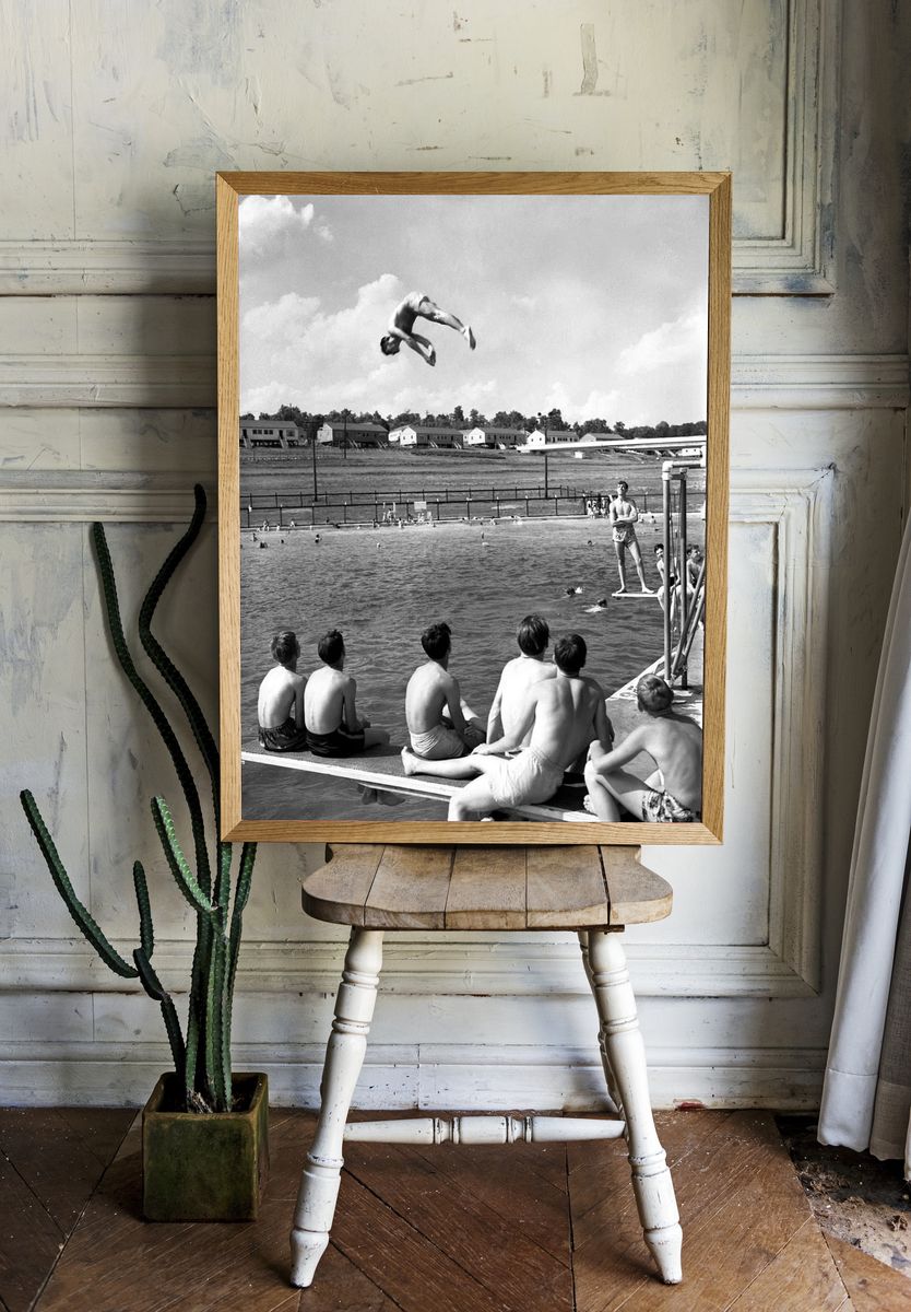 Diving into Summer — Vintage Print. — room view 1