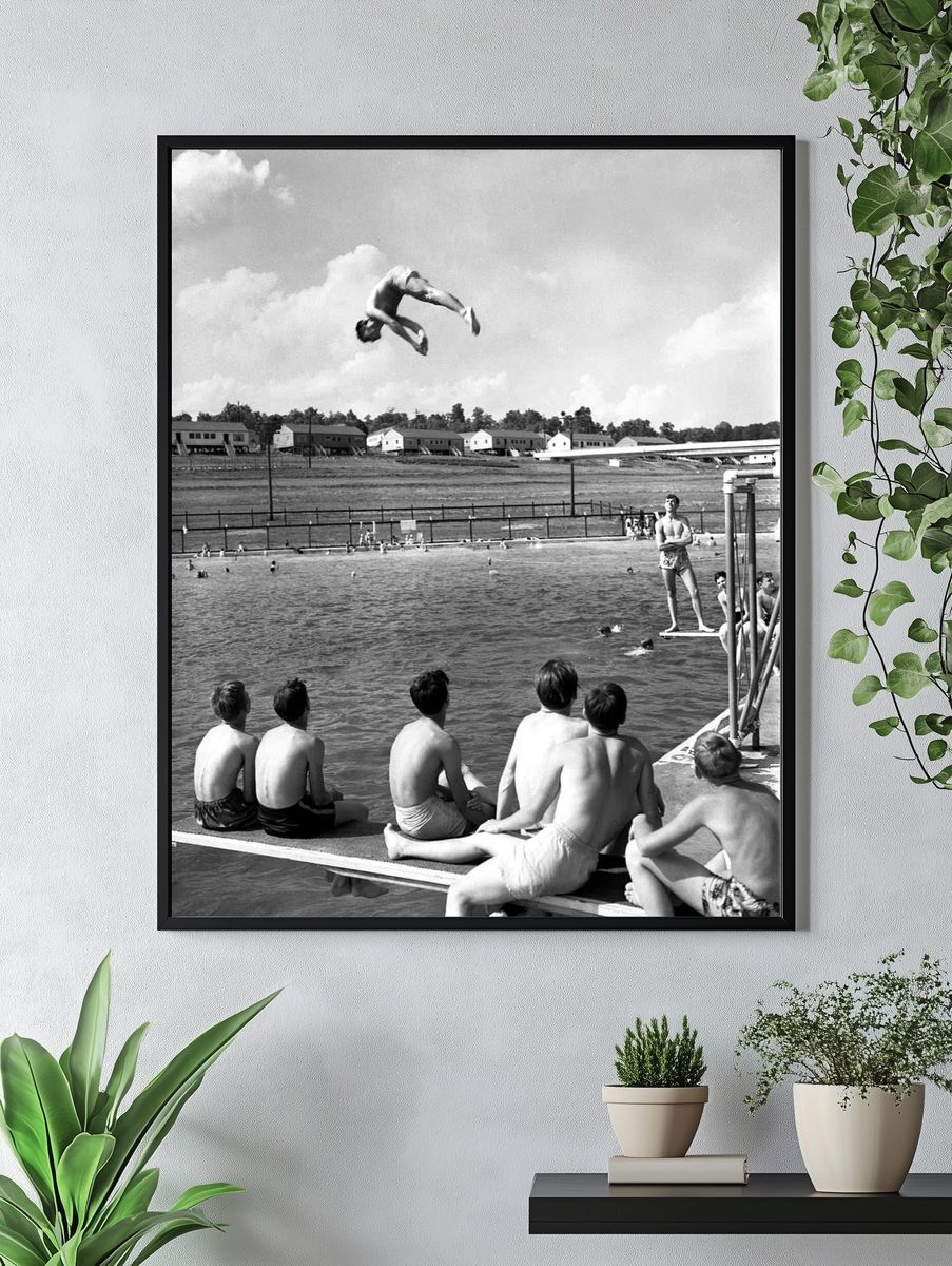 Diving into Summer — Vintage Print. — room view 4