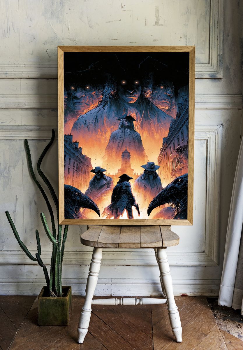 Dark Western Horror Illustration Poster. — room view 1