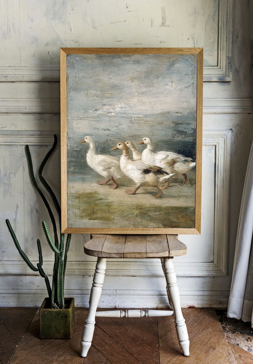 Ducks Walking — Fine Art Print room preview