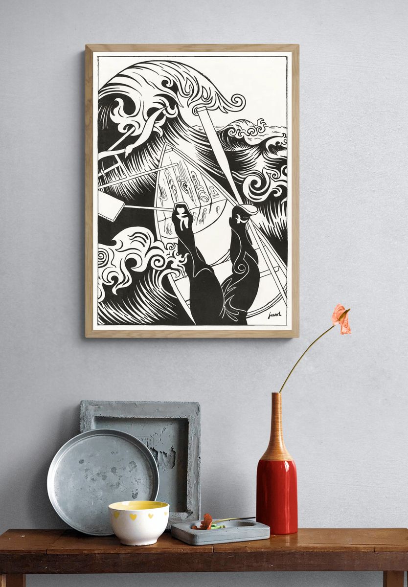 Dynamic Waves — Fine Art Print. — room view 3