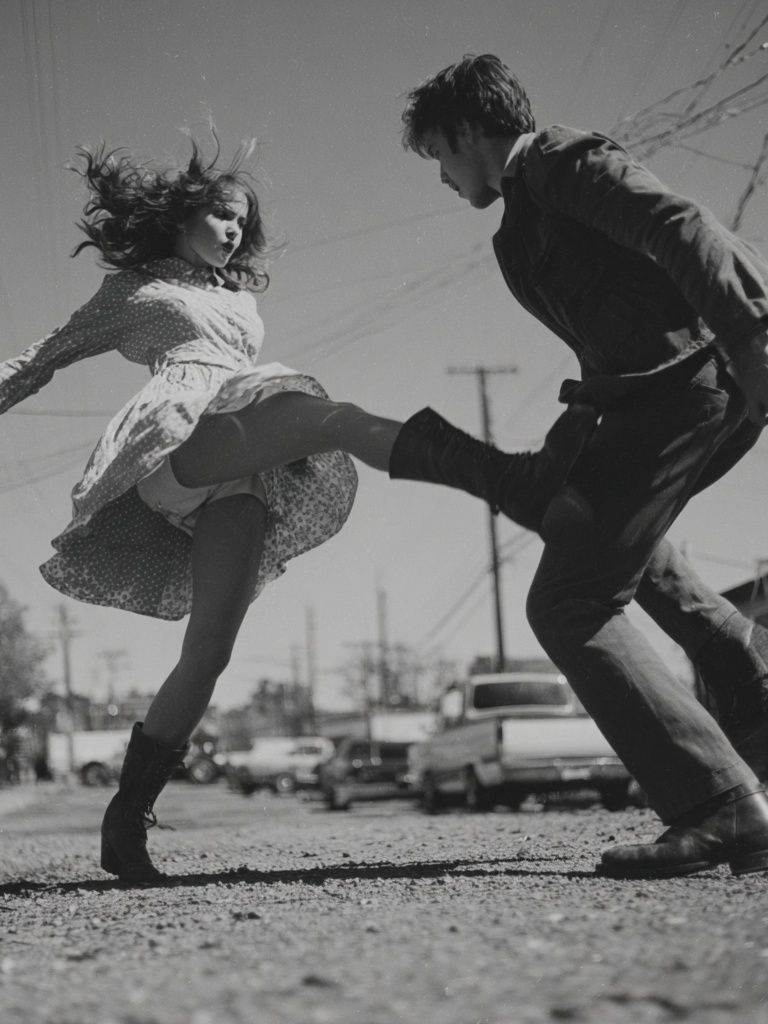 Dynamic Dance in Black and White Poster. poster — photography art