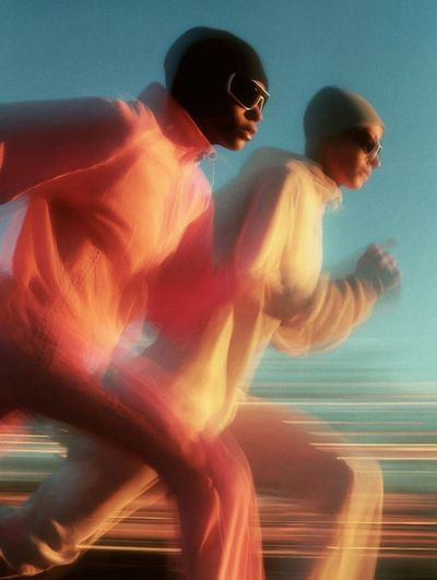 Dynamic Runners — Contemporary Print. poster