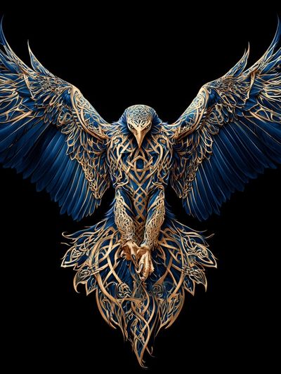 Majestic Eagle Digital Art Poster.