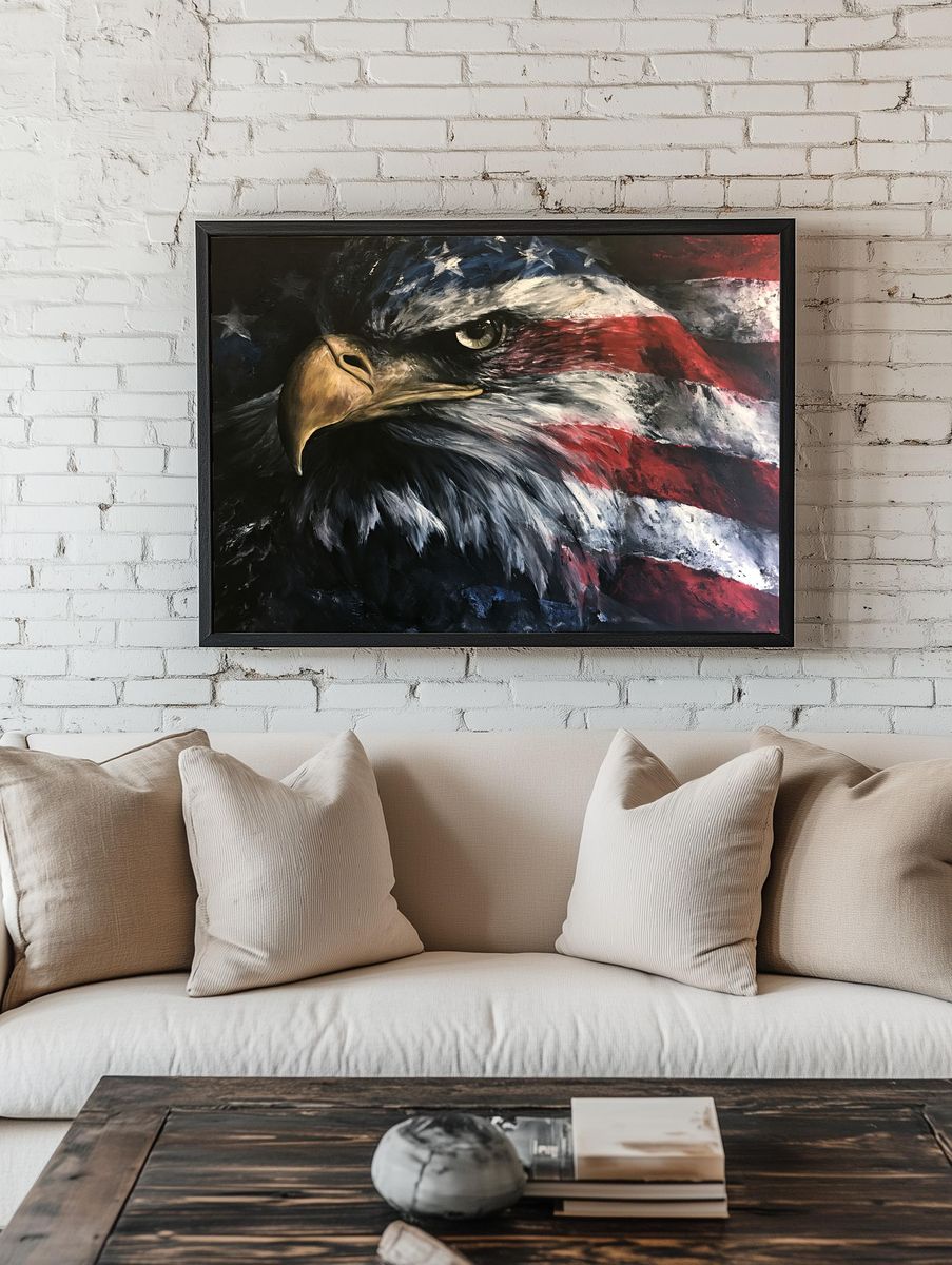 American Eagle Portrait Poster. — room view 1