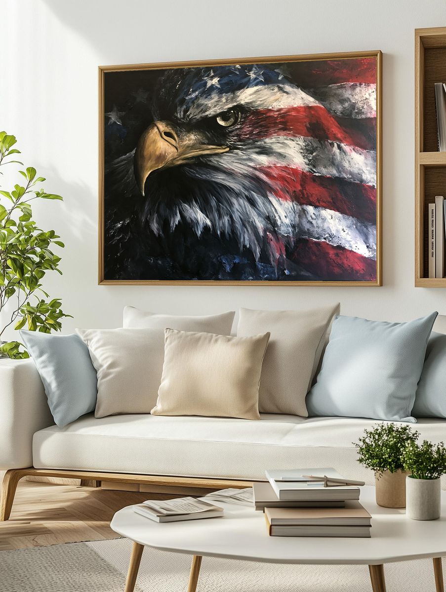 American Eagle Portrait Poster. — room view 2