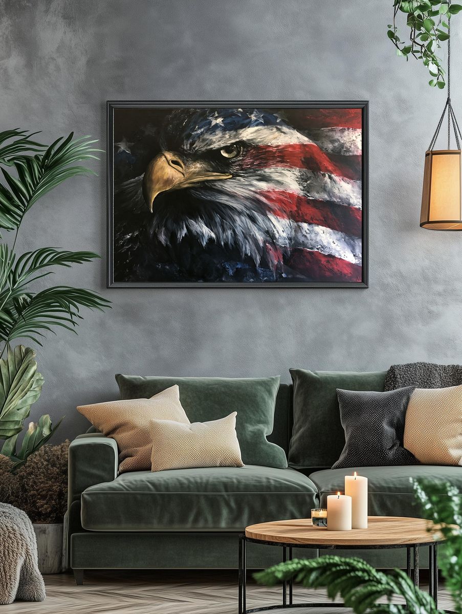 American Eagle Portrait Poster. — room view 4