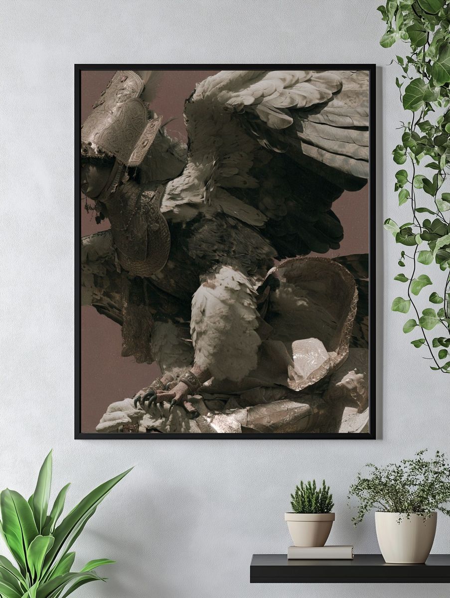 Mythic Eagle Sculpture Print. — room view 4