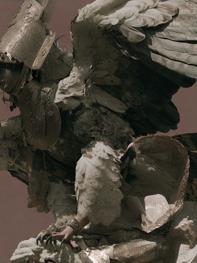 Mythic Eagle Sculpture Print. poster