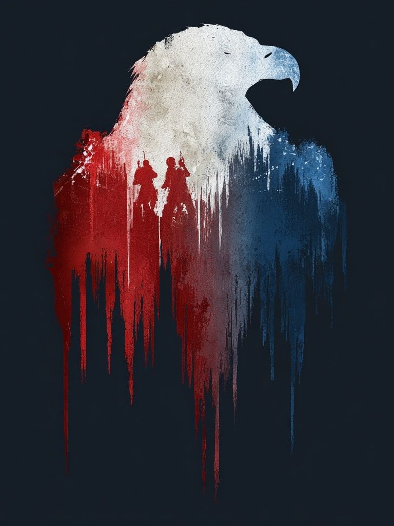 Eagle Silhouette — Vintage Print. poster — vintage art