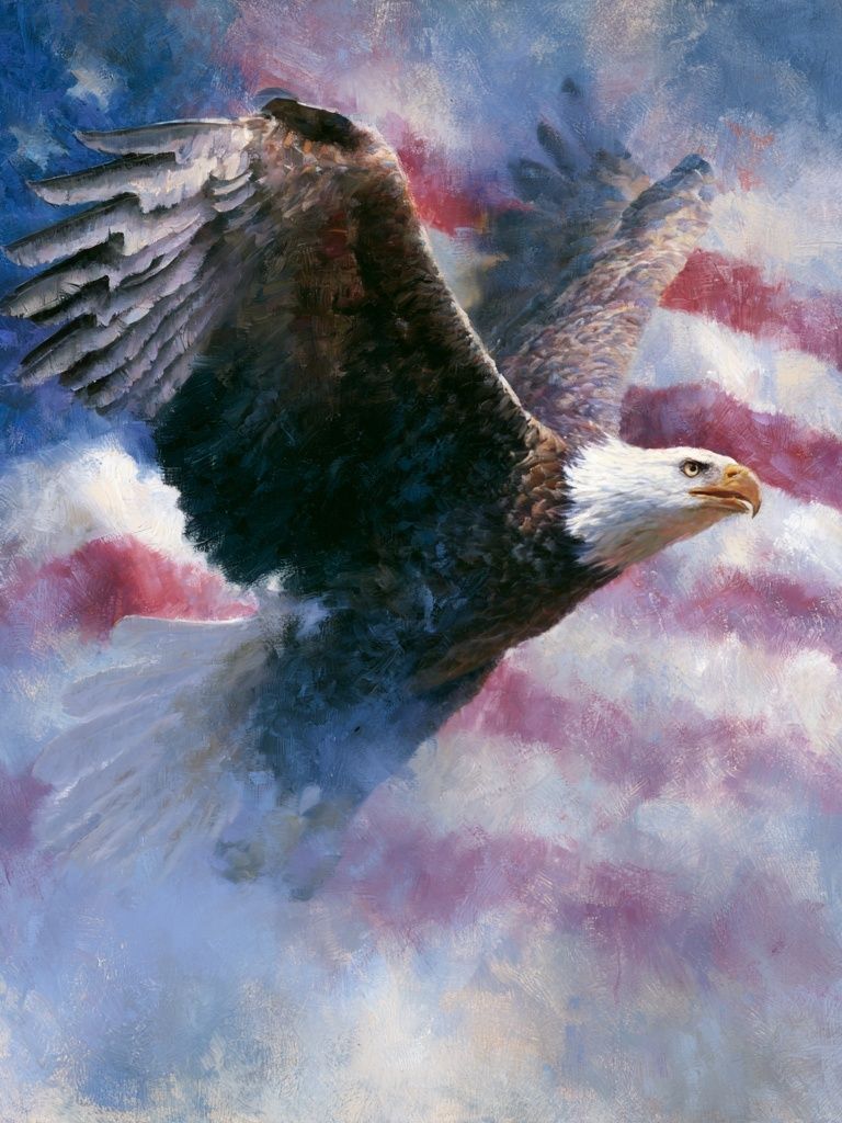 Majestic Eagle in Clouds Poster. poster detail