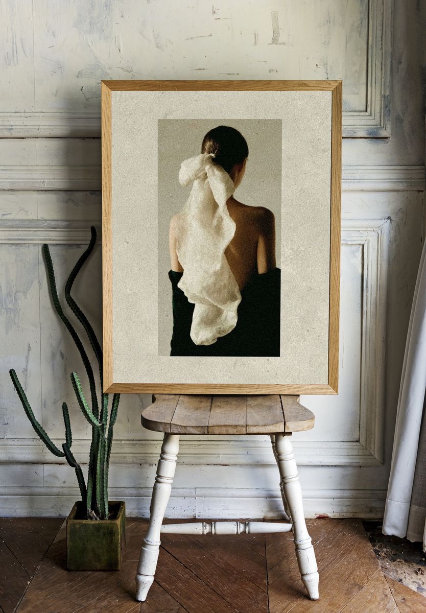 Elegant Back Portrait — Fine Art Print room preview