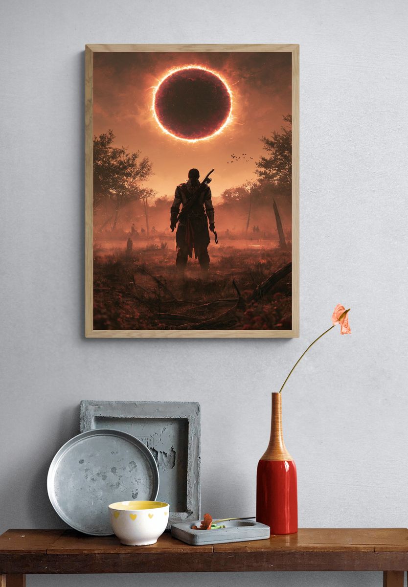 Eclipse Warrior Fantasy Print. — room view 3
