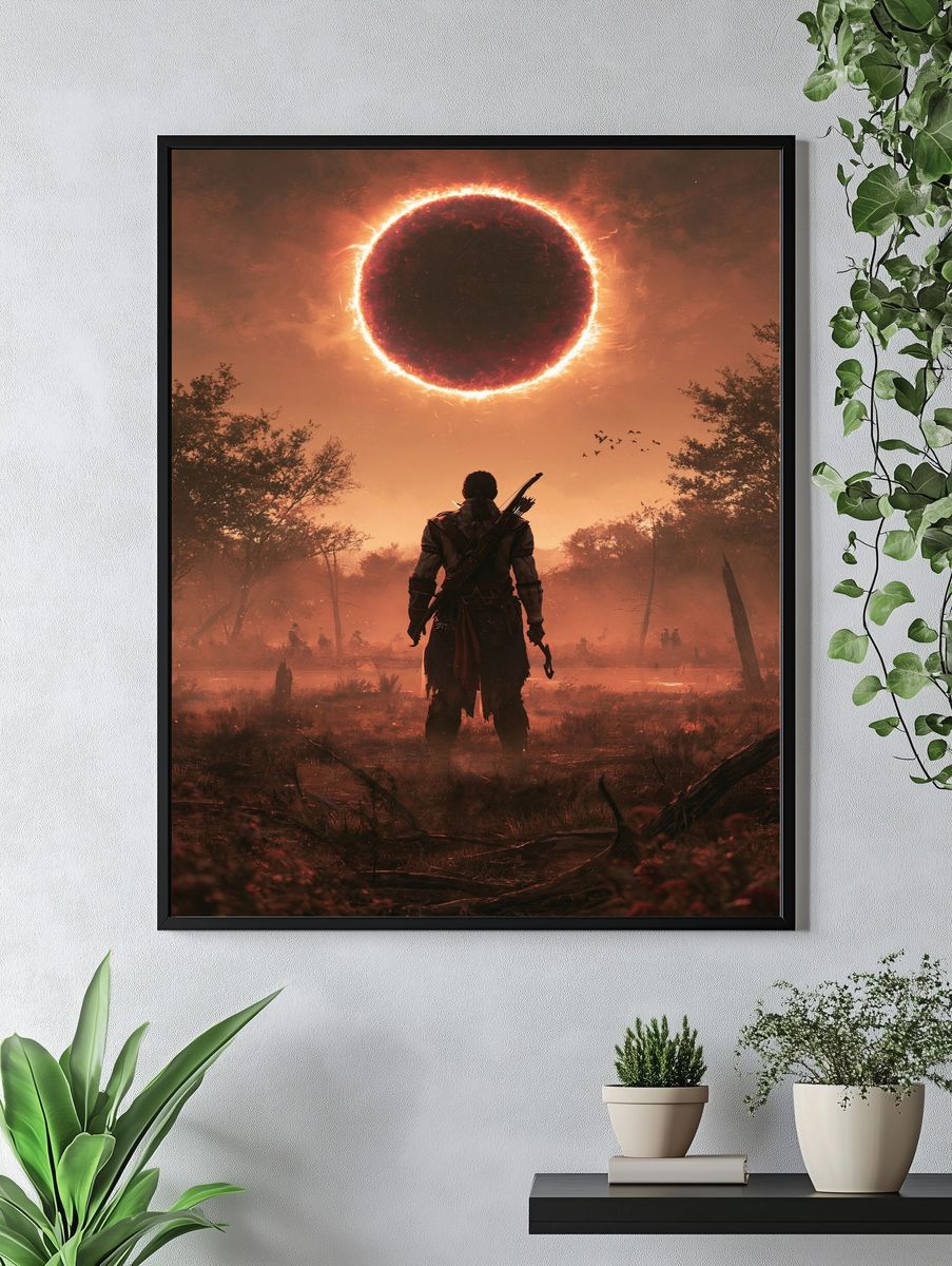 Eclipse Warrior Fantasy Print. — room view 4