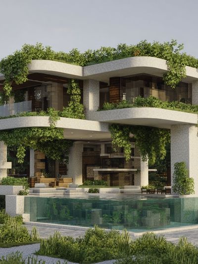 Modern Eco-Friendly House Poster. poster
